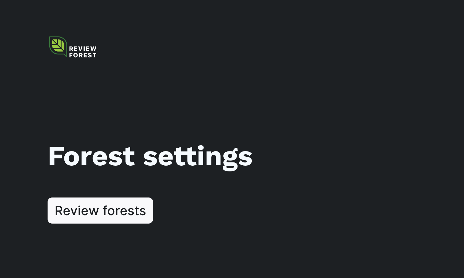 More Display Settings for your Review Forest